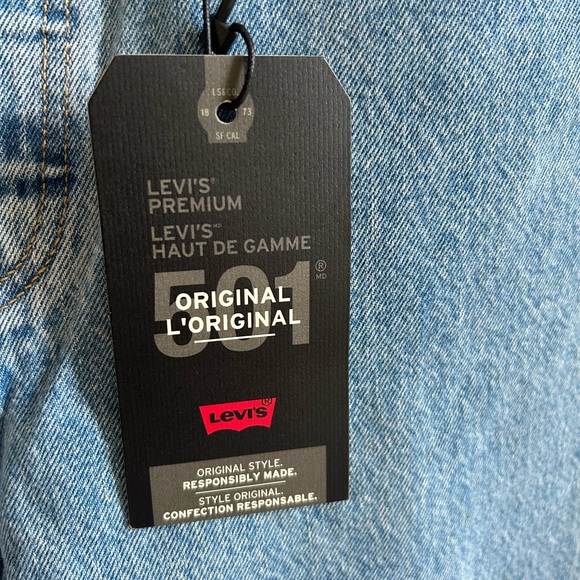 NWT Levi’s 501 Original Full Length Jean - Picture 7 of 7